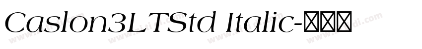 Caslon3LTStd Italic字体转换